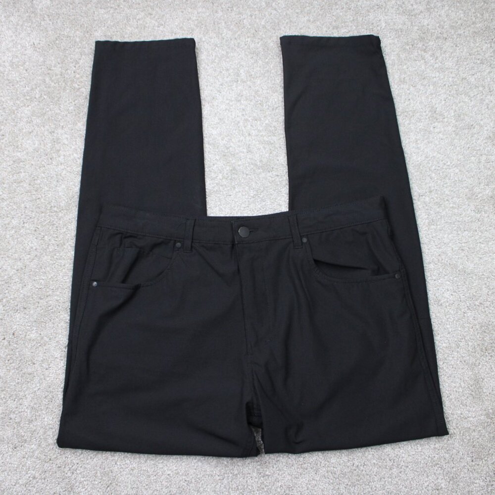 Desert Dunes Pants Mens 36x32 Black Golf 4-Way Stretch Moisture Wicking Straight